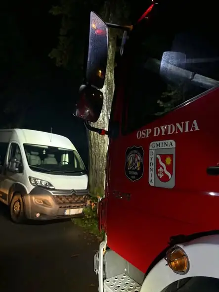 Bus dostawczy rozbił się na drzewie w Jabłonicy Ruskiej — akcja służb