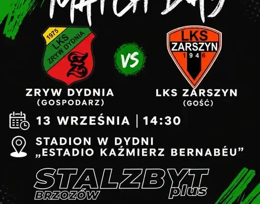 Zryw Dydnia podejmuje LKS Zarszyn II. Mecz już w niedzielę!