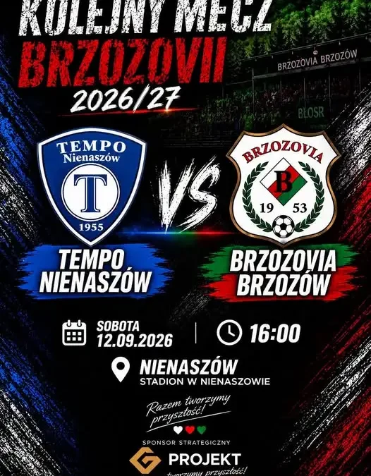 Mecz Tempo Nienaszów z Brzozovią już dziś o 16:00