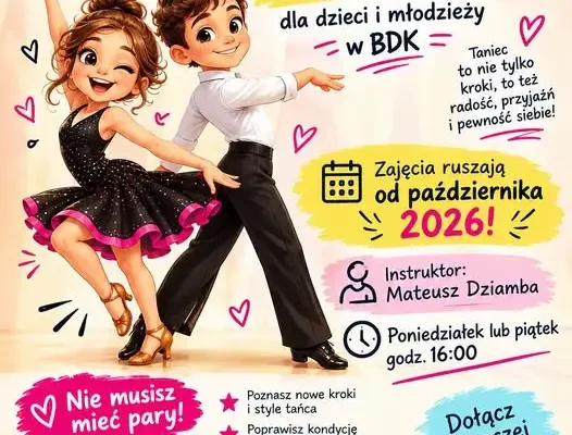 Rusza nabór do Pracowni Tańca BDK – zajęcia tańca towarzyskiego dla dzieci i młodzieży