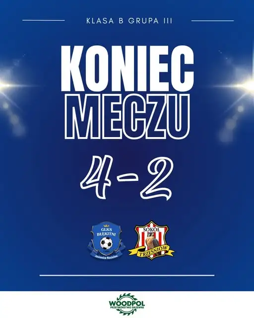 Błękitni Jasienica Rosielna wygrywają z Trześniowem 4:2