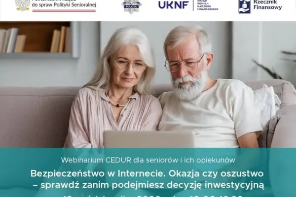 Webinarium CEDUR dla seniorów: jak nie dać się oszukać w sieci