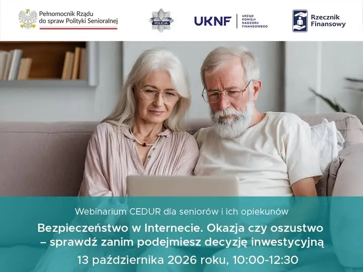 Webinarium CEDUR dla seniorów: jak nie dać się oszukać w sieci
