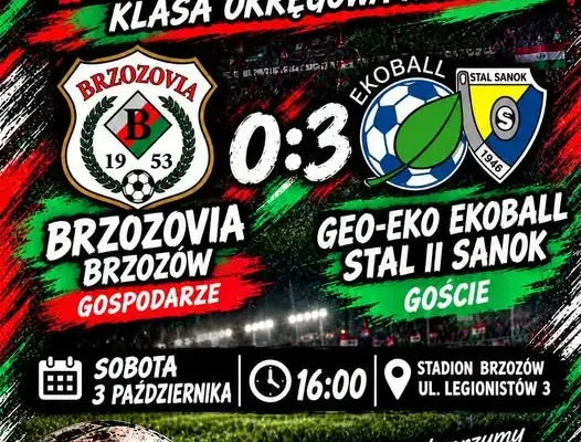 Brzozovia MOSiR Brzozów przegrywa u siebie 0:3 z Ekoball STAL SANOK