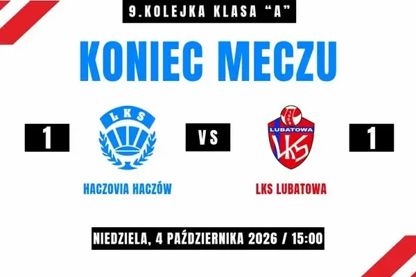 LKS Haczów tylko remisuje z LKS Lubatowa – karny w 89. minucie odbiera trzy punkty