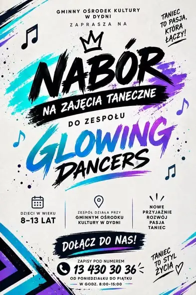 GOK w Dydni szuka młodych talentów – trwa nabór do zespołów teatralnych, tanecznych i mażoretek