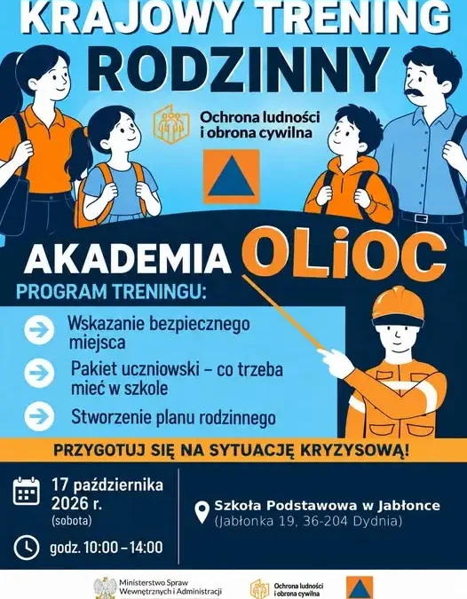 Krajowy Trening Rodzinny Akademii OLiOC w Gminie Dydnia – już 17 października