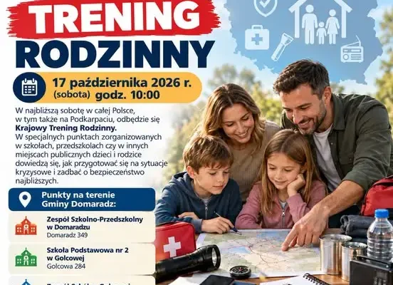 Krajowy Trening Rodzinny w Gminie Domaradz – zdobądź wiedzę o bezpieczeństwie