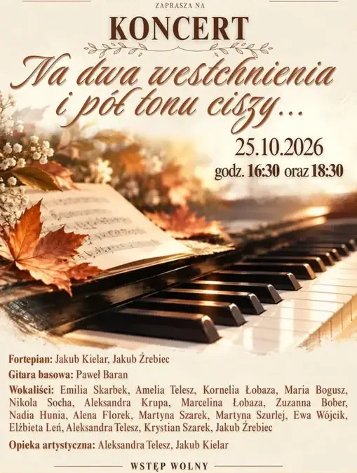 Koncert akustyczny „Na dwa westchnienia i pół tonu ciszy…” w Domaradzu