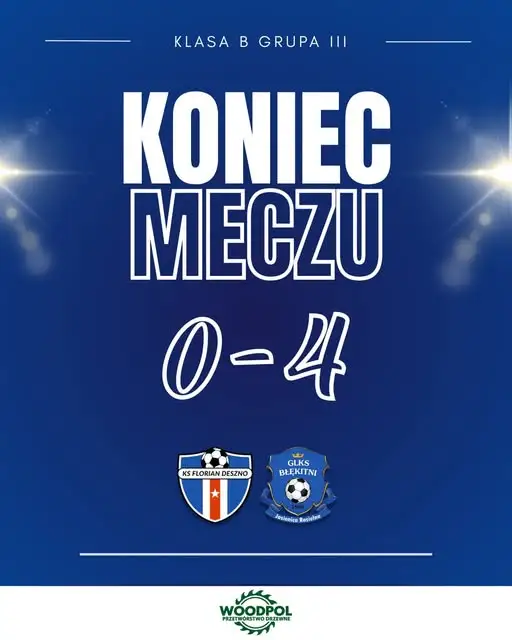 Błękitni Jasienica Rosielna rozgromili Floriana Rymanów Zdrój 4:0