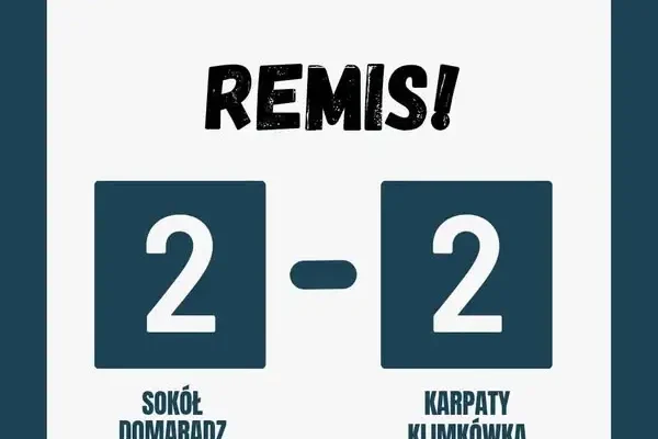Sokół Domaradz wywalczył remis z Karpatami Klimkówka 2:2