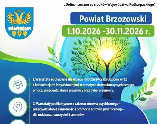 Powiat Brzozowski stawia na zdrowie psychiczne – rusza Powiatowa Akademia Zdrowia Psychicznego