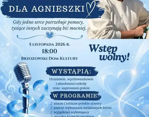 Koncert charytatywny „Niebieskie Serce dla Agnieszki” w Brzozowie