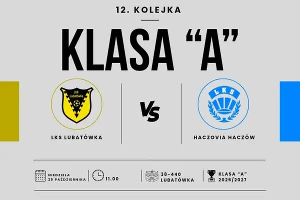 LKS Haczovia Haczów zagra na wyjeździe z LKS Lubatówka w 12. kolejce