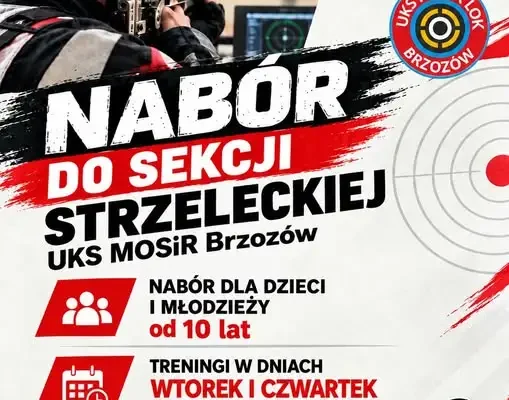 UKS MOSiR Brzozów prowadzi nabór do sekcji strzeleckiej dla dzieci i młodzieży